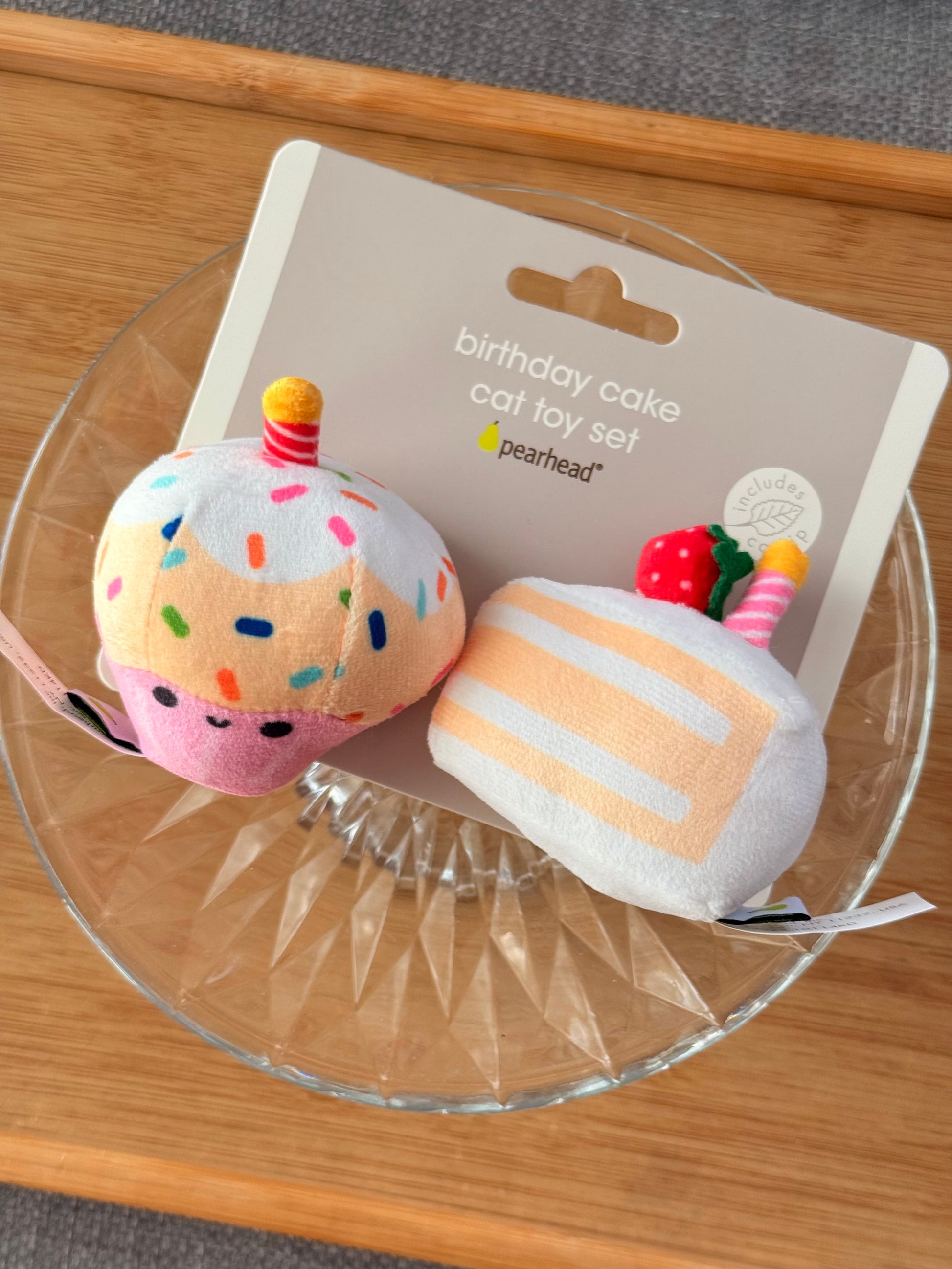 Birthday Cake Cat Toy Set
