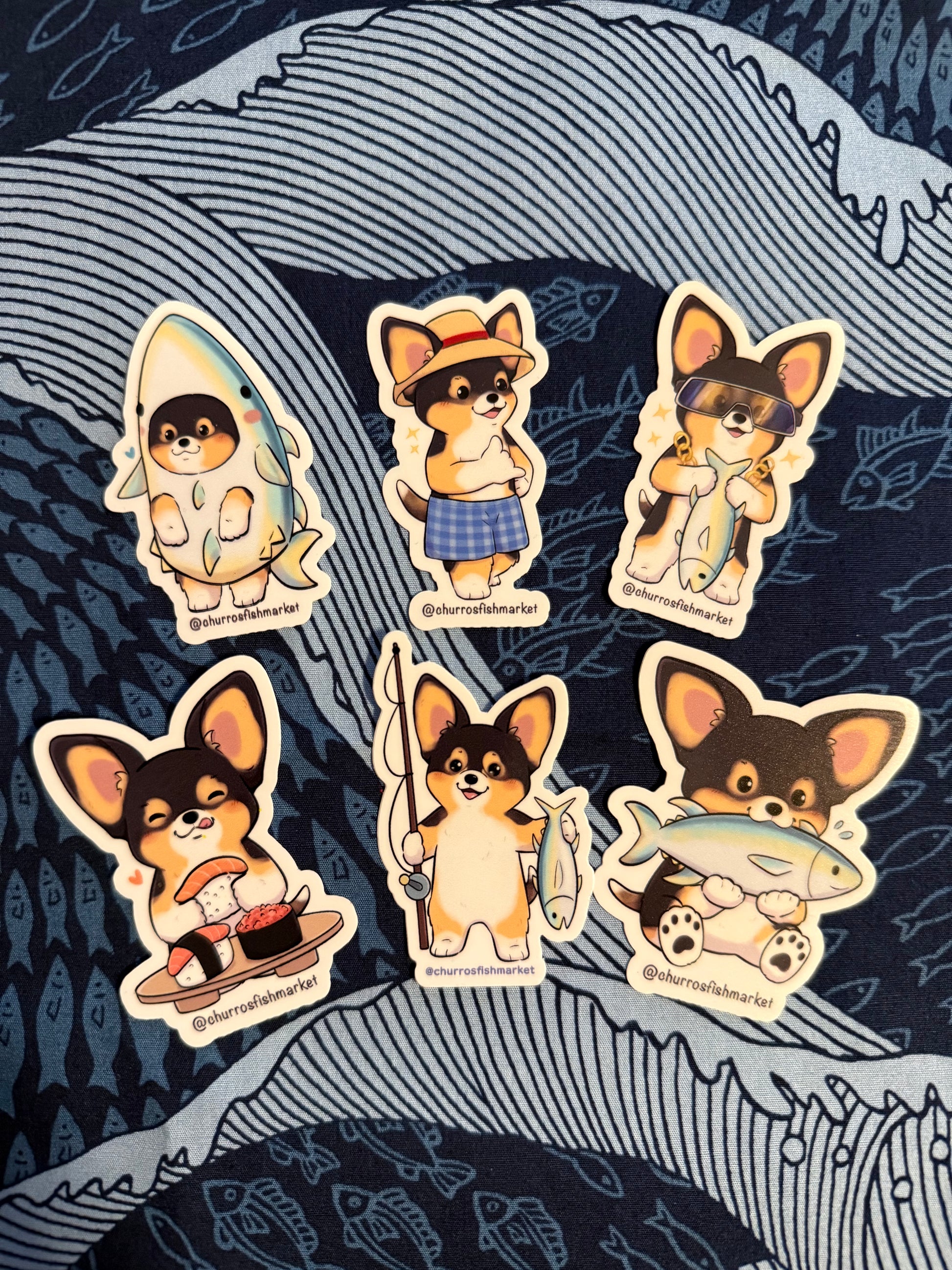 Churro’s Fish Market Sticker Pack